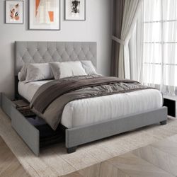 NEW FULL QUEEN KING SIZE PLATFORM STORAGE BED WITH MATTRESS AND FREE DELIVERY-  BEDROOM FURNITURE SECTIONAL SOFA AND MORE 