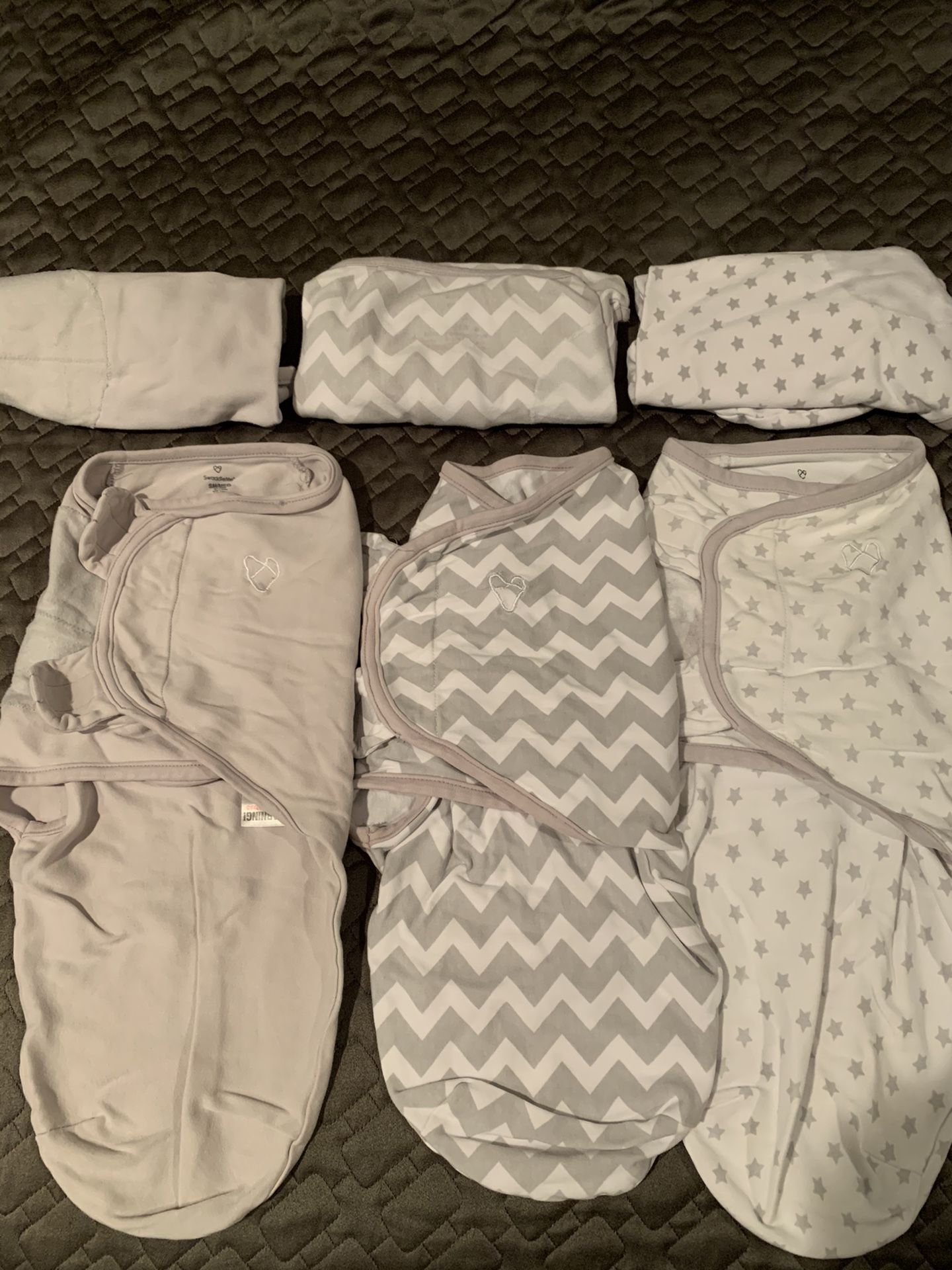 Lot of 6 SwaddleMe Swaddles Sz S 0-3 Months