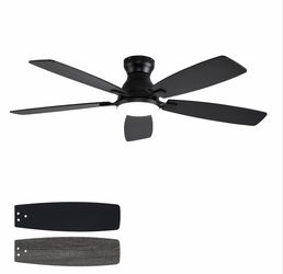 52-Inch Black DC Motor Ceiling Fan