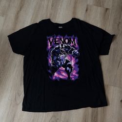 Marvel Comics Venom Graphic Mens 3XL Spiderman Villain Unisex Black Tee T Shirt