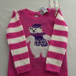 Girls Pink Polar Bear Sweater – Size 18 Months
