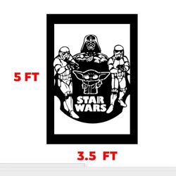 Star Wars Wall Backdrop Party Prop