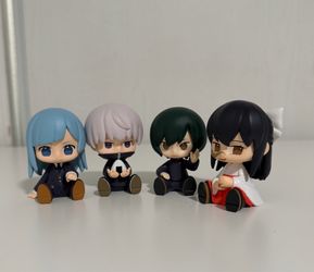 Authentic POP MART Jujutsu Kaisen Kyoto Jujutsu High Look Up Figure Set of 4 - Miwa, Inumaki, Mechamaru, Utahime