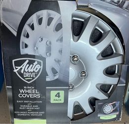 Auto Drive 16-Inch Wheel Covers 4-Pack