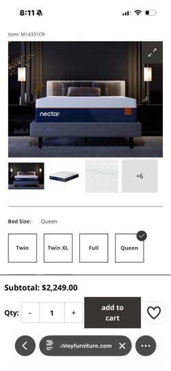Queen Nectar mattress and adjustable base