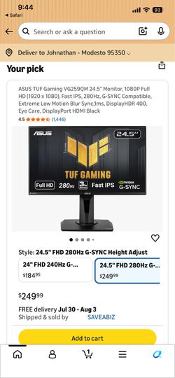280hz gaming monitor