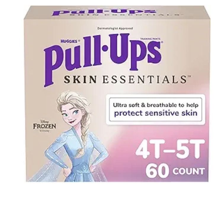 Pull-Ups Girls' Skin Essentials Potty Training Pants, Training Underwear, 4T-5T (38-50 lbs), 60 Ct NEW In Box