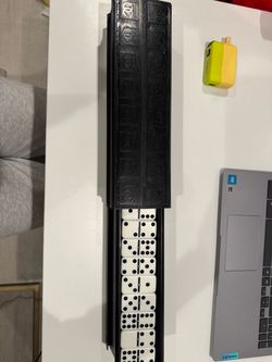 Domino Set with Black Embossed Case