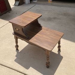 Antique Walnut Step Table