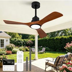 42 Inch Wood Ceiling Fans with Lights and Remote Control