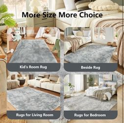 9x12 ft Grey Shag Rug