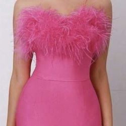Like New Pink Dress Perfect For Prom Wedding Cocktail Party 