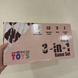 Chess Set, Checkers, Backgammon – Chess Board Games for Kids – Folding Chess Board with Storage, Metal Clasps, Game Pieces – Family Compact Travel Por