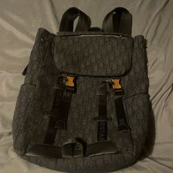 Custom Black & Grey Dior Backpack 