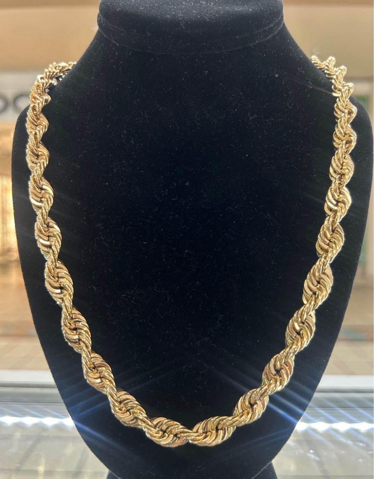 10 K Rope Chain 9mm Real Gold