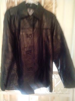 Men leather jacket. Xl