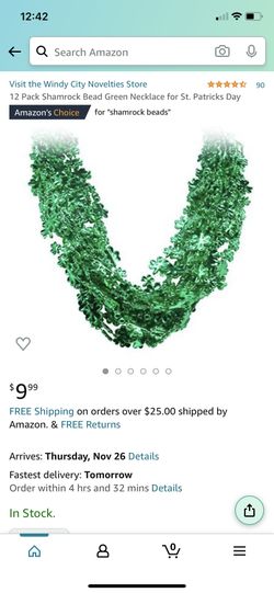 NEW PACK OF 12 SHAMROCK BEADS