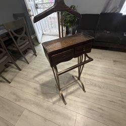 Vintage Gentleman’s Valet Clothes Stand with Drawers