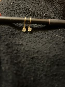 14 K Gold With Diamond Earrings