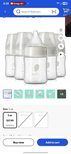 Evenflo 5oz Bottles 6 Pack