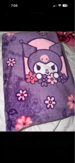 Hello Kitty kuromi and melody plush blanket