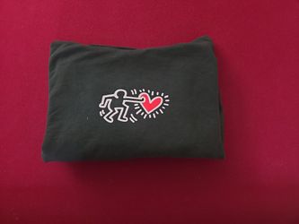 Keith Haring Green Hoodie (Medium) (Missing Strings)