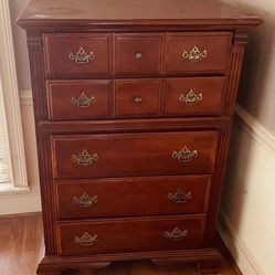 BEAUTIFUL Antique Dark Cherry Wood ! Solid and sturdy !!