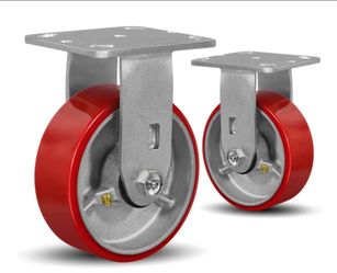 5" X 2" Caster Wheels - Heavy Duty Industrial Casters- 2pk