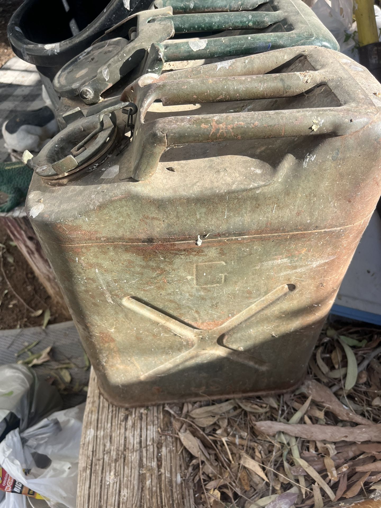 Vintage Army Jeep Gasoline Cans