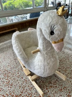 Kids Rocking Horse White Swan