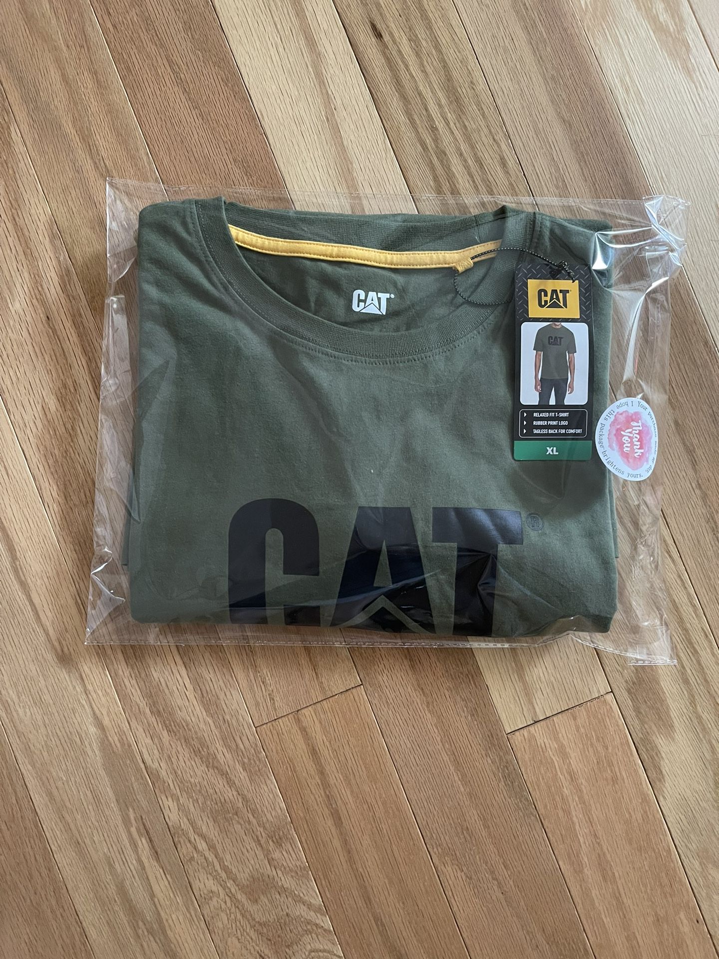 Brand new CAT Caterpillar Men's Workwear Relaxed Fit T Shirt Green Size XL