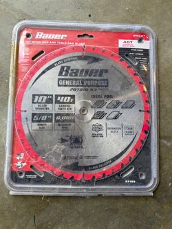 BAUER 10 in., 80T Fine Finishing Circular Saw Blade