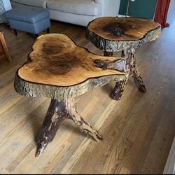 Live Edge wood end Tables