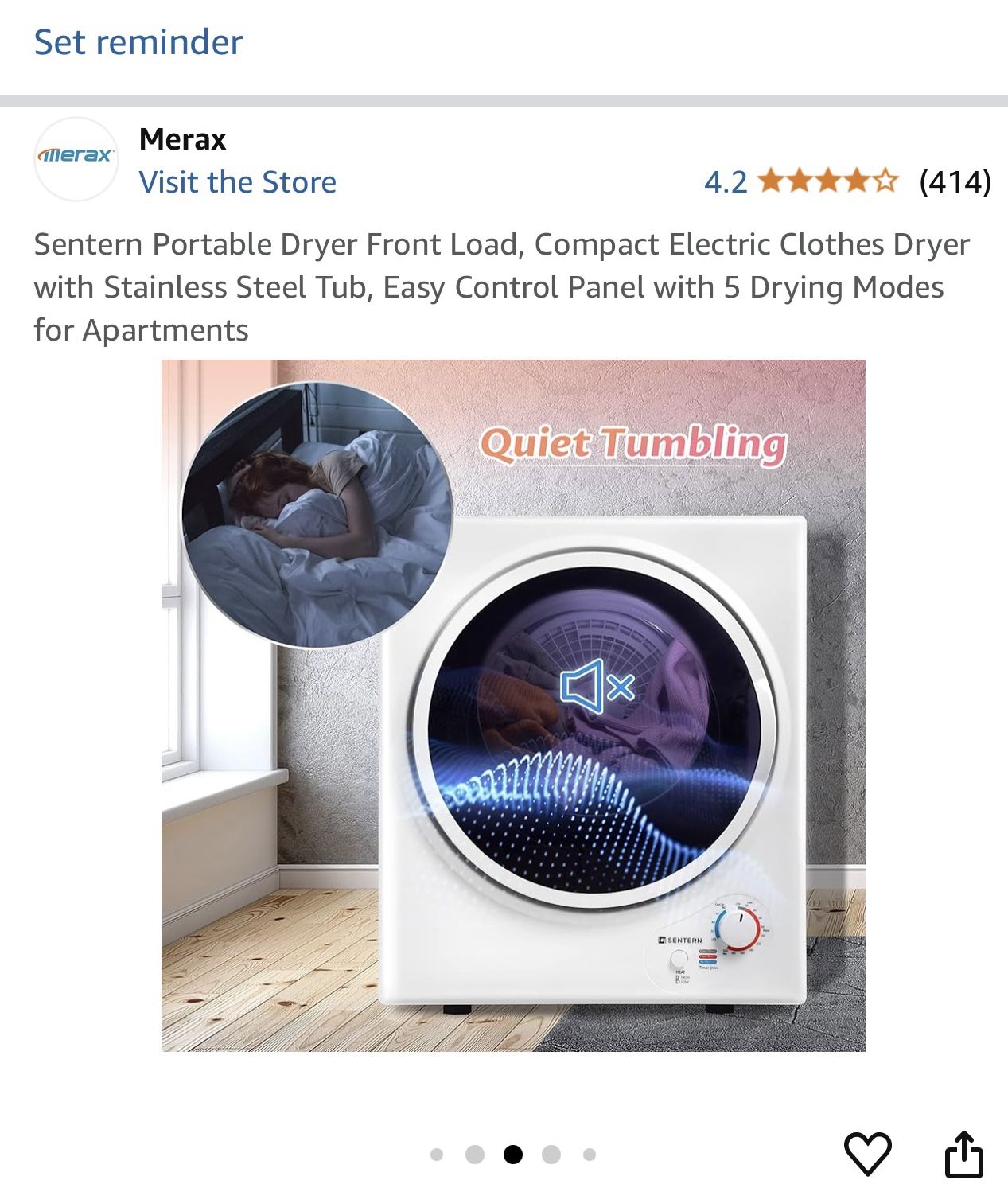 Title: Like-New Small Electric Dryer - $130