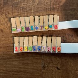 Wooden Clothespins with Colorful Letters and Numbers, Alphabet and Number Clips, Perfect for Decoration, Crafts, and Organizing