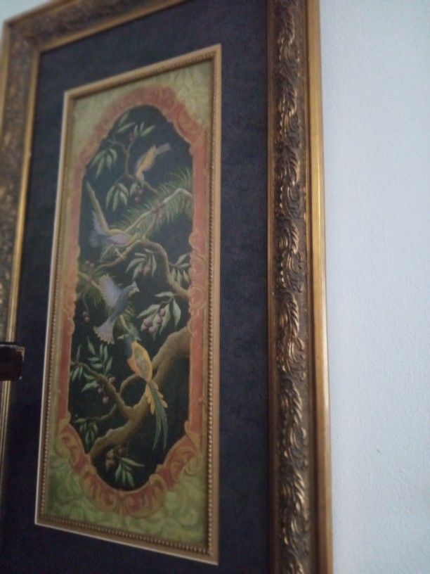 Full Large Framed Bird Artwork Hobby Lobby Valued Over $150.