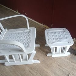 glidder and foot stool
