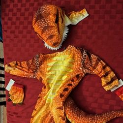 Toddler 2-4 T Rex Halloween Costume Orange New