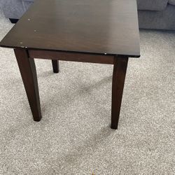 Small Heavy Wooden Side Table