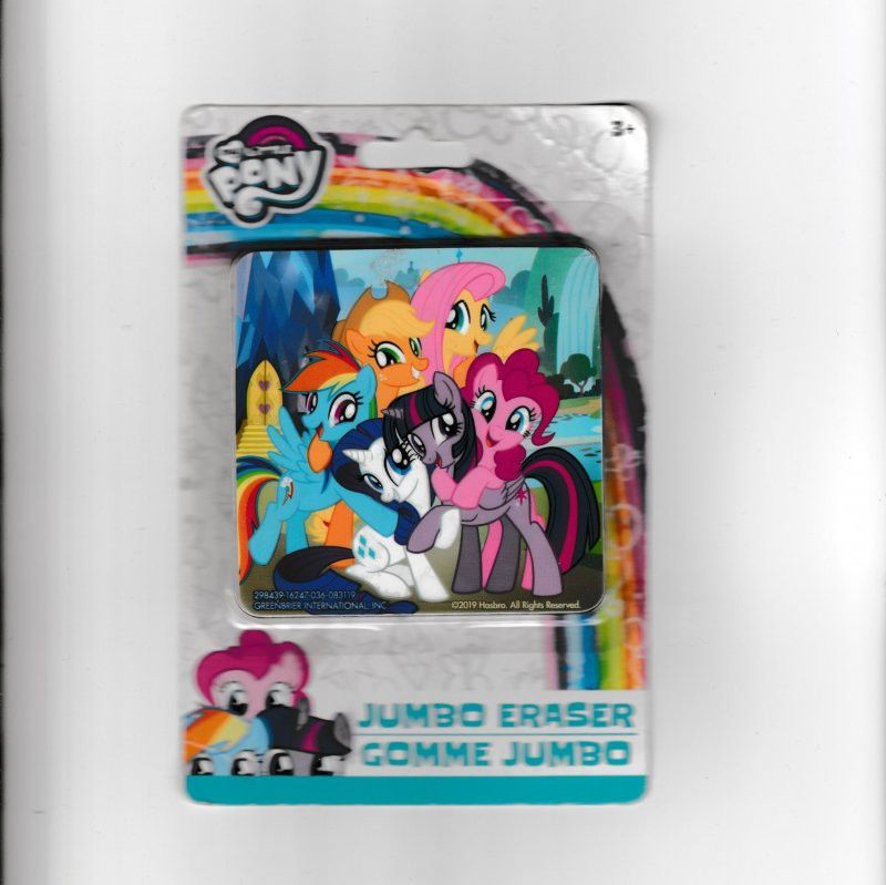 MY LITTLE PONY JUMBO ERASER 3.5" | HASBRO 2019 | SEALED NEW IN PACKAGE
