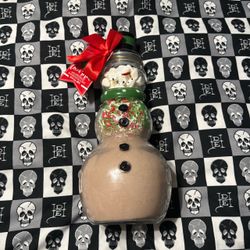 Snowman Hot Chocolate Kit Glass Jar Christmas Gift