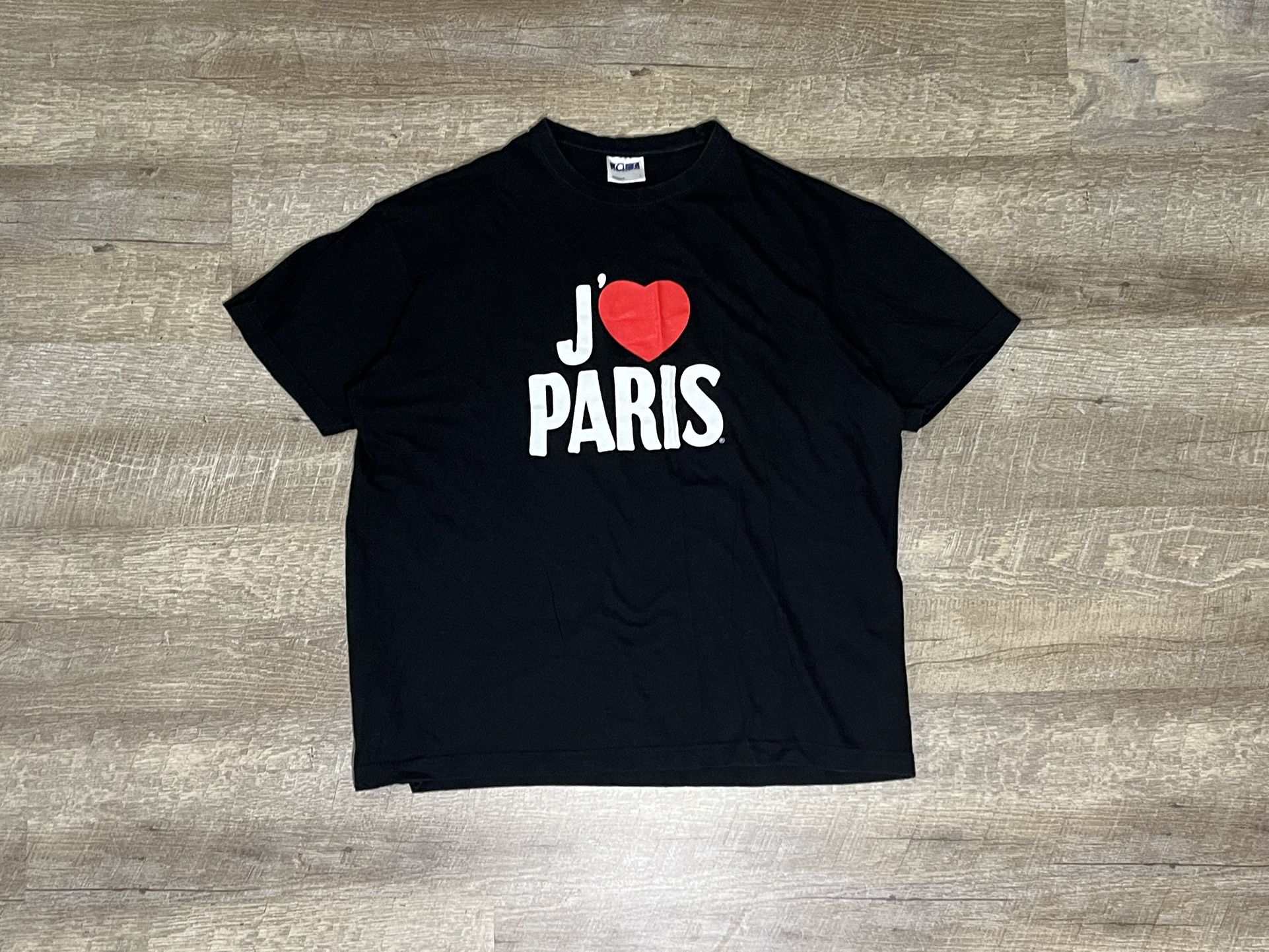 Vintage I Love Paris J'taime Paris Men’s Graphic Print T Shirt Sz L Souvenir T