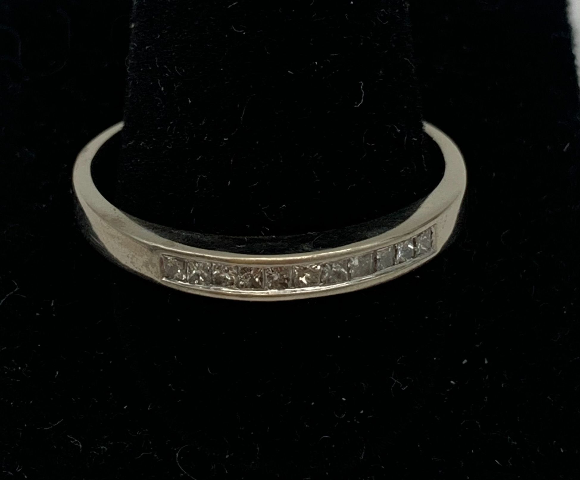White gold diamond wedding band #29957