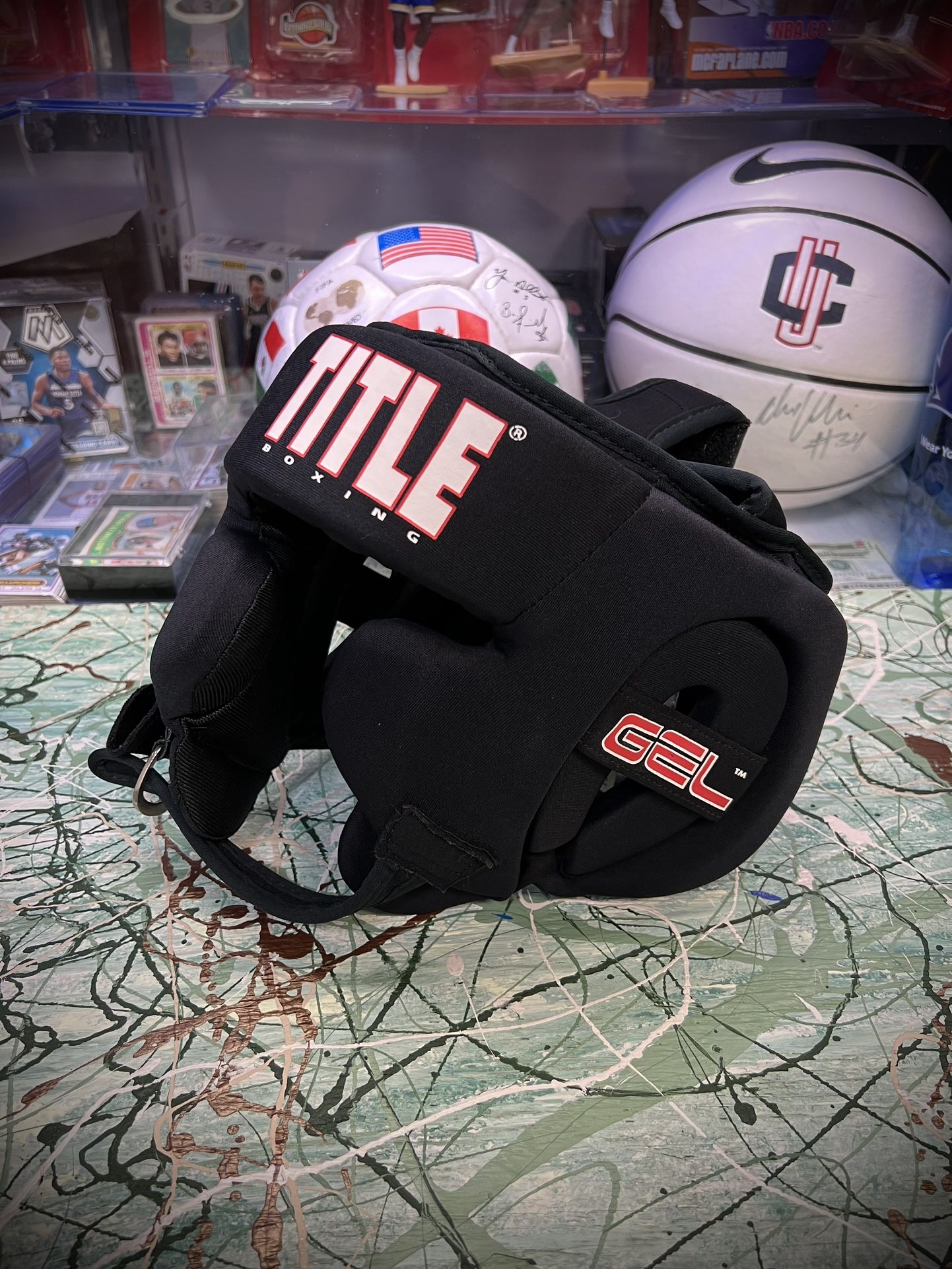 Title π₯ Gel Ultra-Lite Washable Headgear, Black, youth size