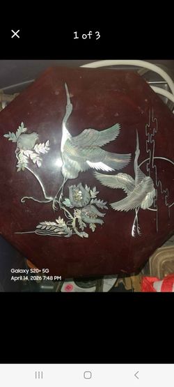 Traditional Asian lacquered sweetmeat or snack box