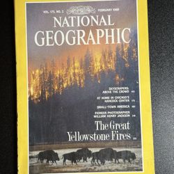 National Geographic Magazine Volume 175, No. 2, February 1989, Yellowstone Fires