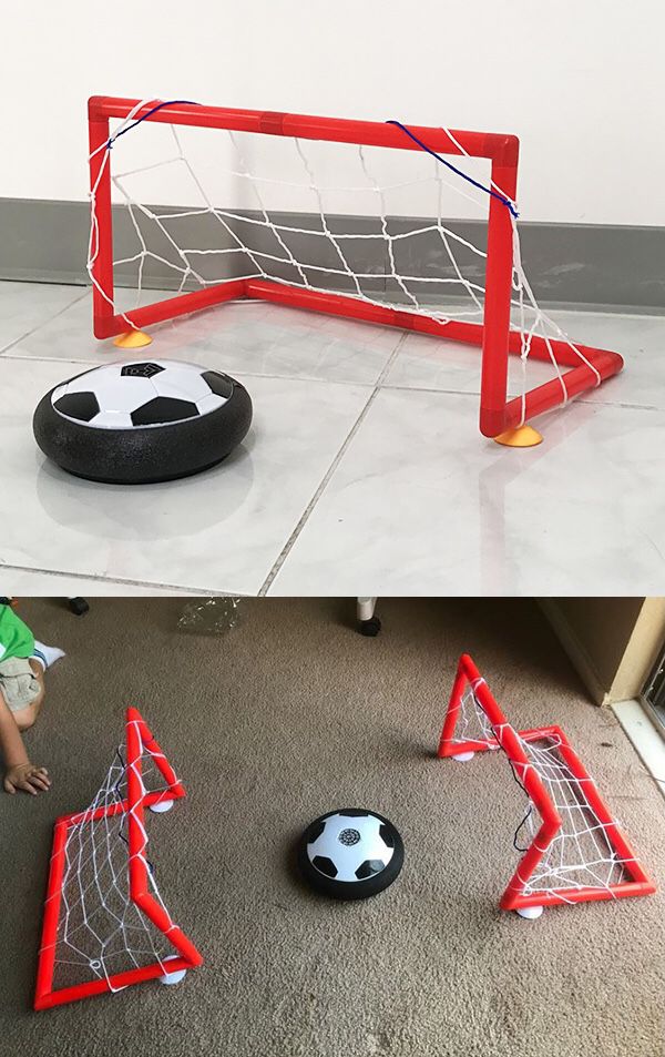 New $10 Hover Air Soccer Ball Toy Set with 2 Goals for Kids Age 3+ Years old, Size: 19x10x10”