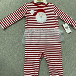 brand new newborn baby girl size 0-3 month Christmas outfit onesie pajamas