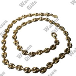 18K 53.90 Gm. Real Gold Layered Filled G Puffed Chain 22 Inch 8 Mm 