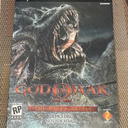 God of War: The Hydra Battle Demo Disc for PS2 PlayStation 2.  NEW.